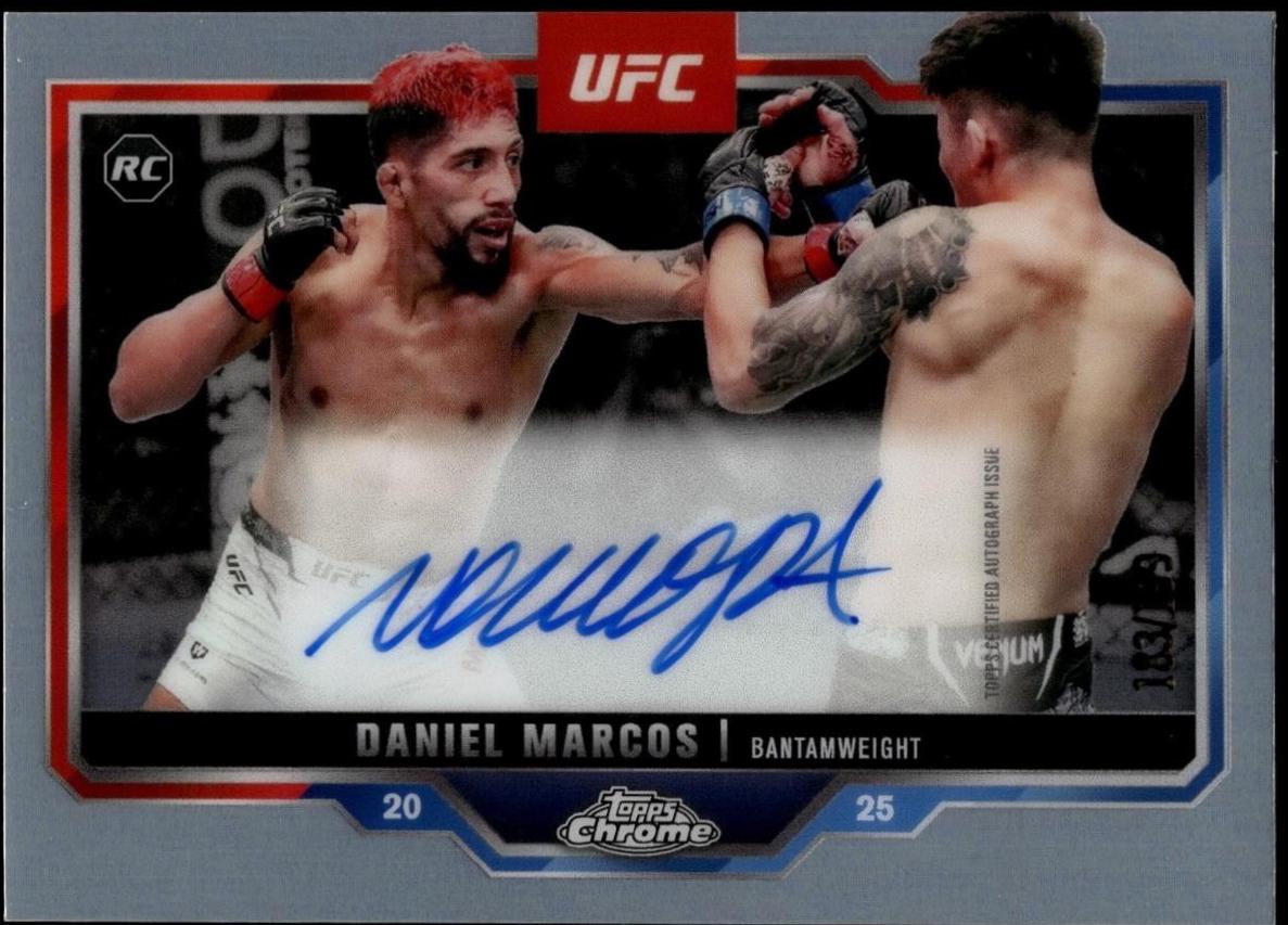 Daniel Marcos 2025 Topps Chrome UFC Chrome Rookie Autographs #CRA-DM Refractor