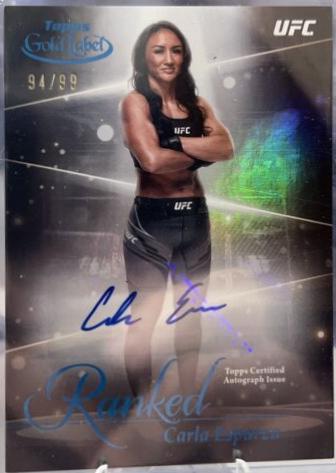 Carla Esparza 2024 Topps Gold Label UFC Ranked Ink #RIK-CES Blue