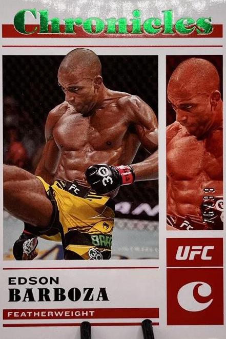 Edson Barboza 2023 Panini Chronicles UFC Base Chronicles #12 Green