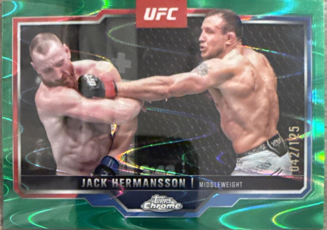 Jack Hermansson 2025 Topps Chrome UFC Base #191 Green Wave