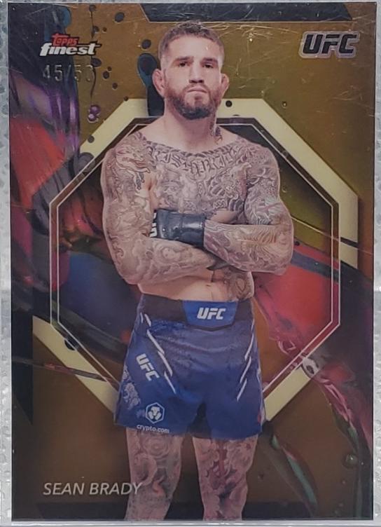 Sean Brady 2024 Topps Finest UFC Base Common #43 Gold Refractor