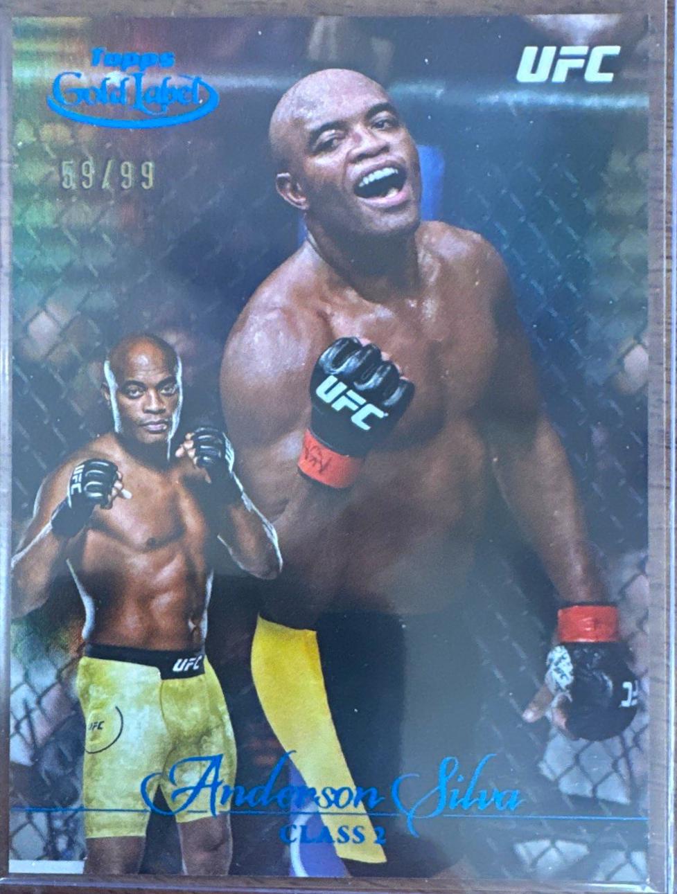 Anderson Silva 2024 Topps Gold Label UFC Base Class II #80 Blue