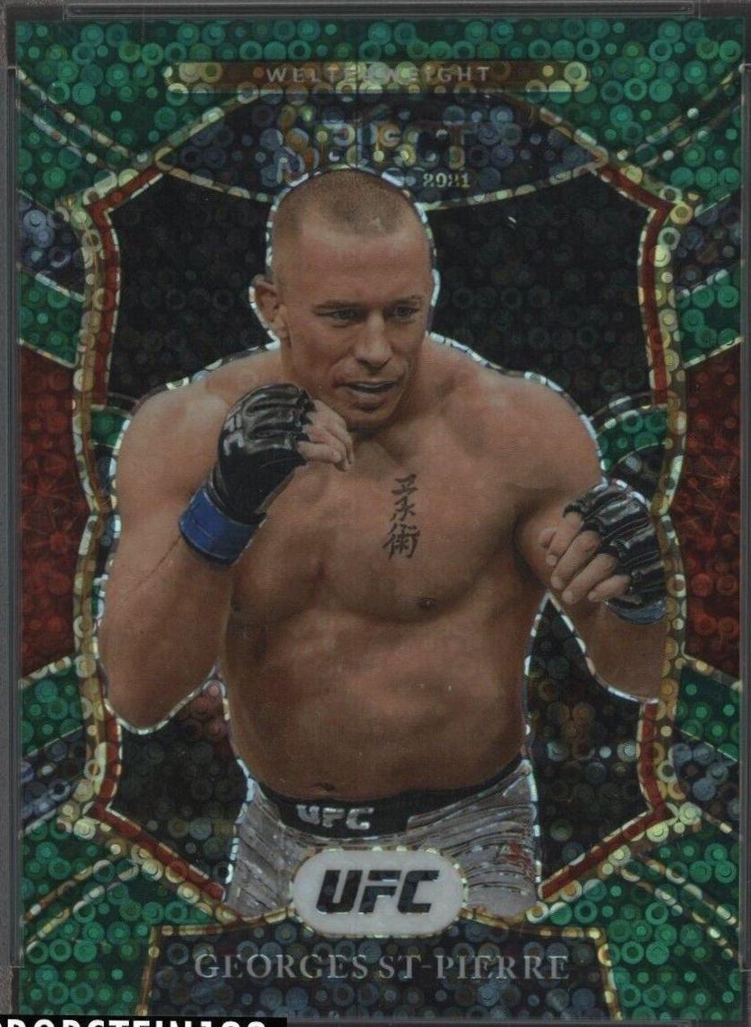 Georges St-Pierre 2021 Panini Select UFC Concourse #14 Green Disco