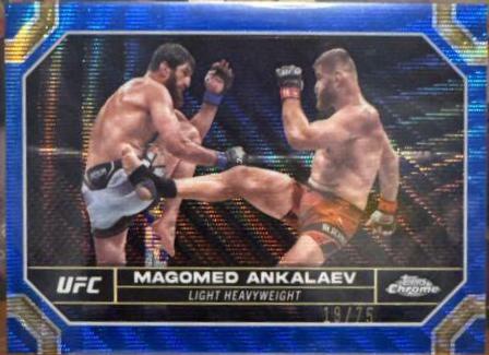 Magomed Ankalaev 2024 Topps Chrome UFC Base #118 Blue Wave Refractor