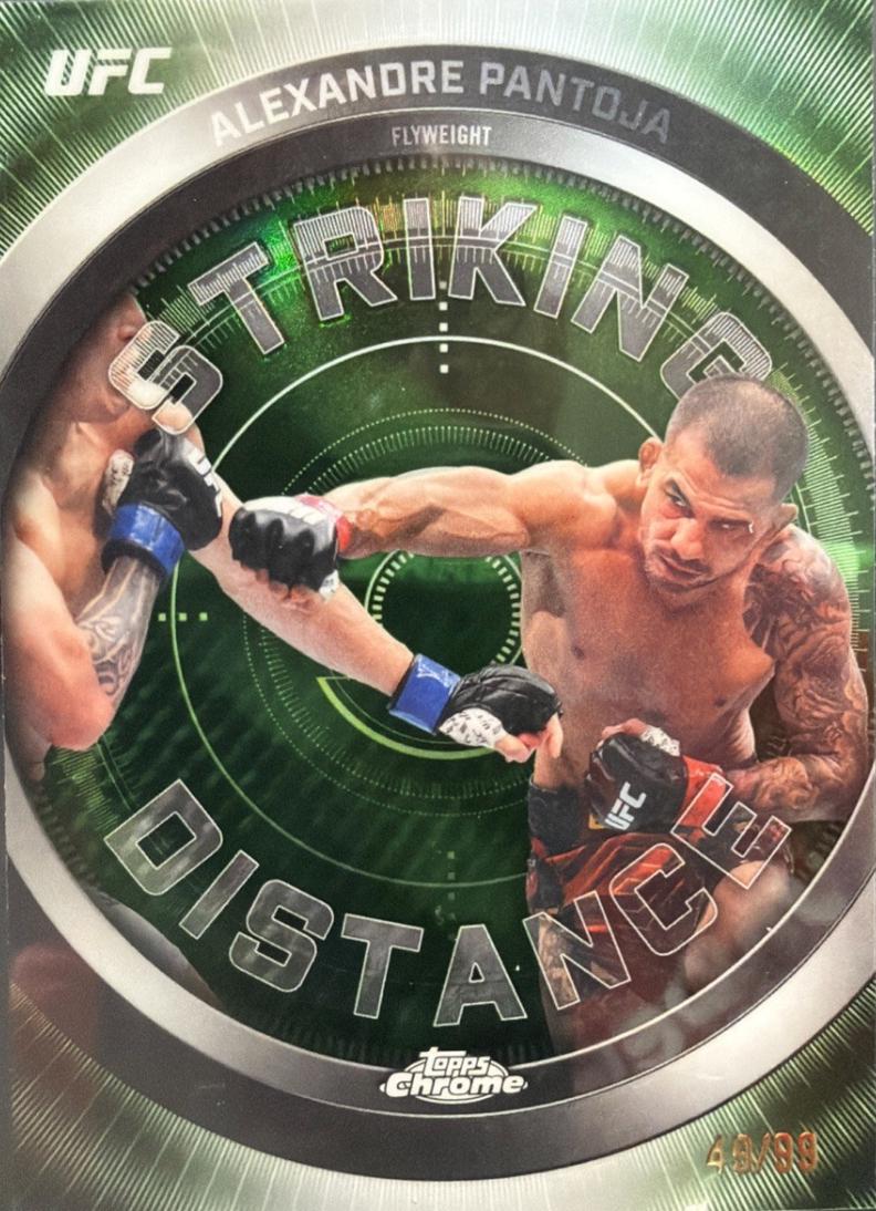 Alexandre Pantoja 2026 Topps Chrome UFC Striking Distance #SD-6 Green Refractor