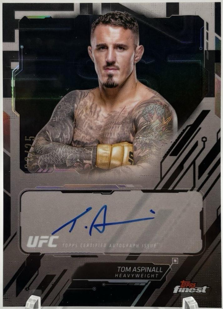 Tom Aspinall 2025 Topps Finest UFC The Finest #TFA-TA Black Refractor
