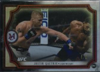 Justin Gaethje 2018 Topps UFC Museum Collection Base #23 Ruby