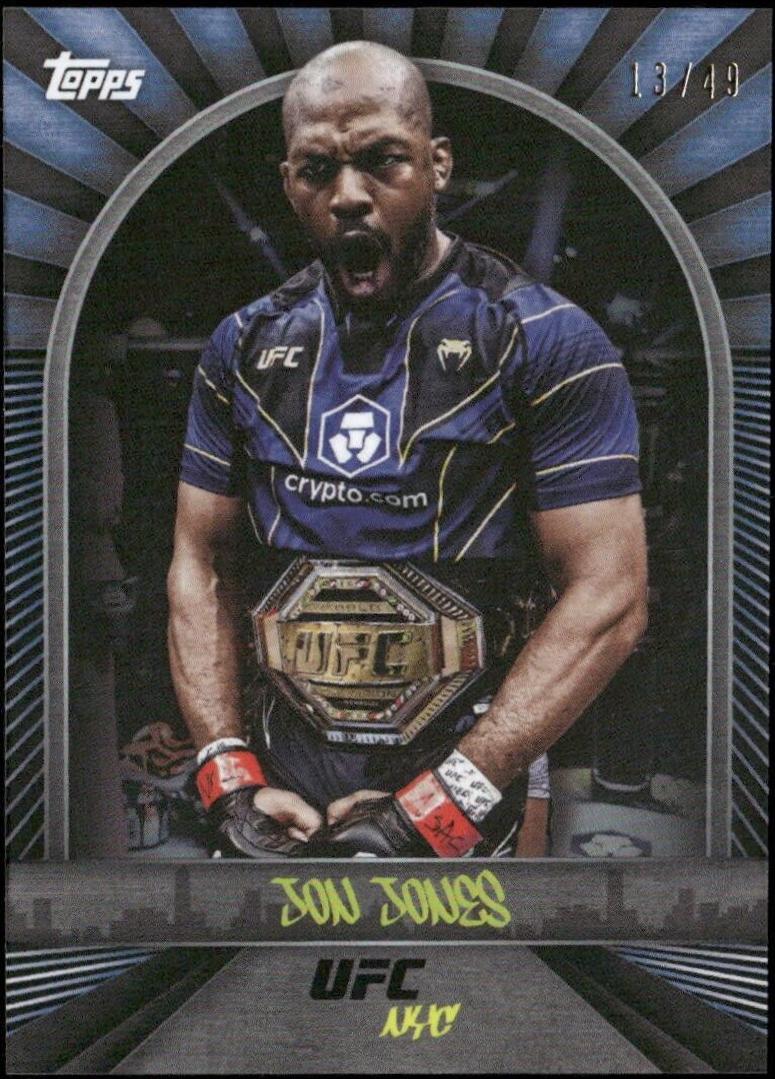 Jon Jones 2024 Topps UFC NYC Base #1 Blue