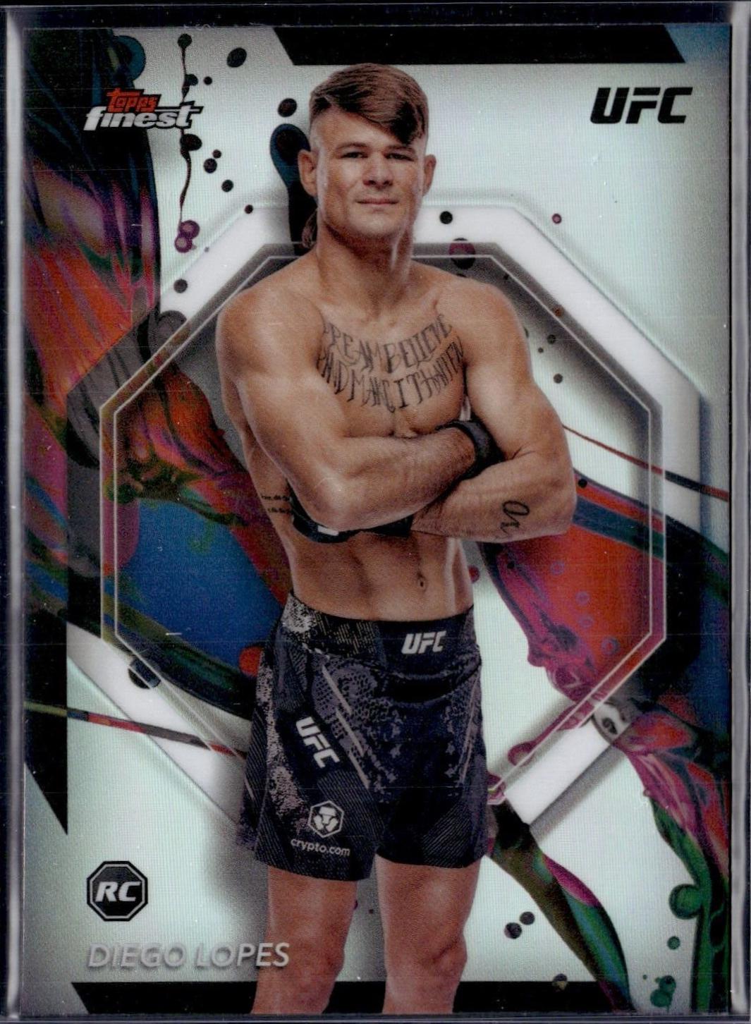 Diego Lopes 2024 Topps Finest UFC Base Common #42 Refractor