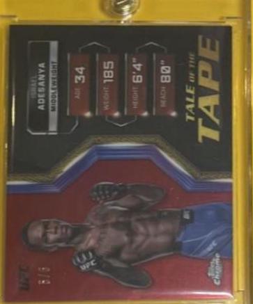 Israel Adesanya 2024 Topps Chrome UFC Tale of the Tape #TFT-18 Red Refractor