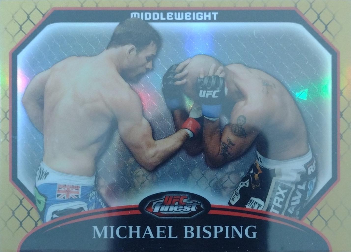 Michael Bisping 2011 Topps Finest UFC Base #18 Gold Refractor