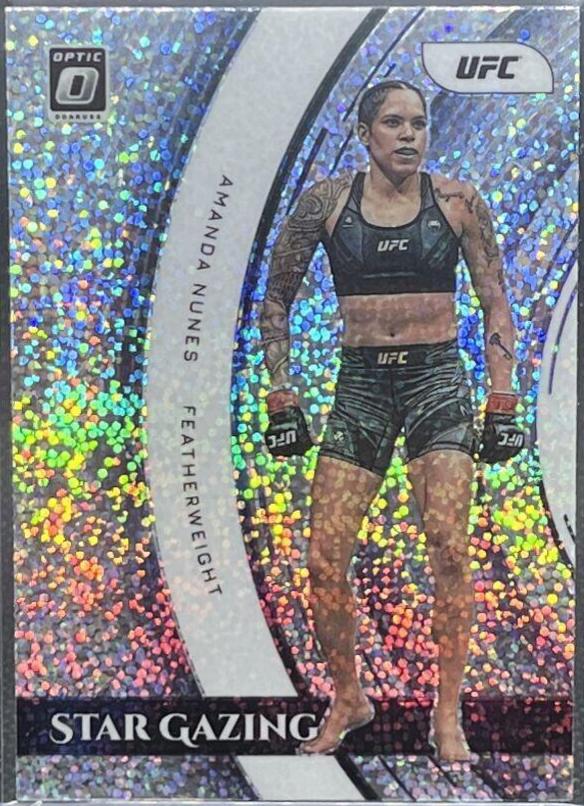 Amanda Nunes 2022 Panini Donruss Optic UFC Star Gazing #5 White Sparkle