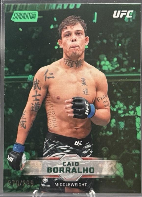 Caio Borralho 2026 Topps Stadium Club UFC Base #40 Green