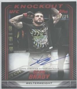 Sean Brady 2024 Topps Knockout UFC Knockout Autographs #KNA-SBY Red