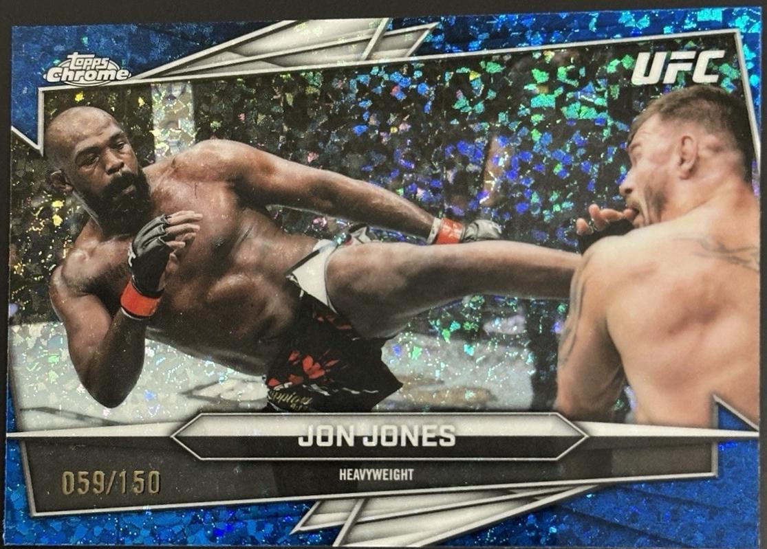 Jon Jones 2026 Topps Chrome UFC Base #36 Blue Refractor