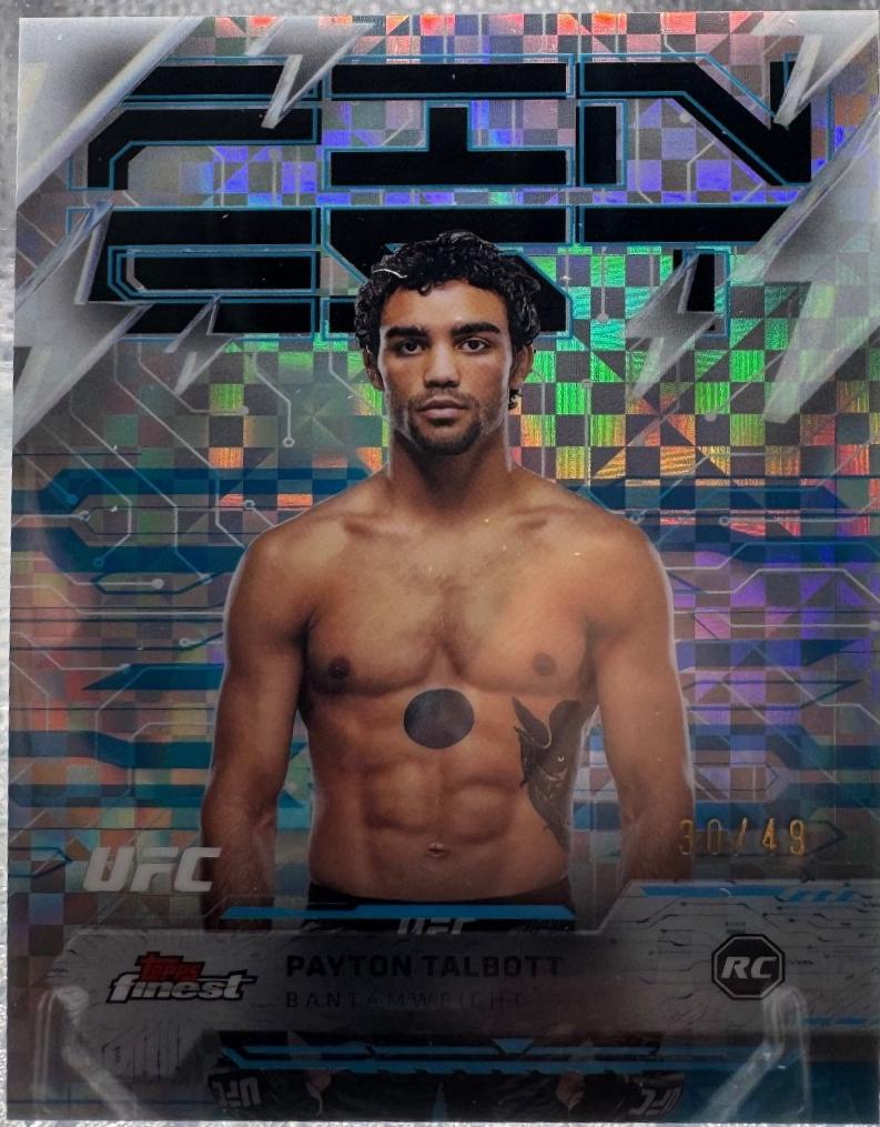 Payton Talbott 2025 Topps Finest UFC Base Rare #203 Blue Checkerboard Refractor