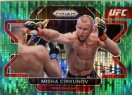 Misha Cirkunov 2022 Panini Prizm UFC Base #28 Green Pulsar