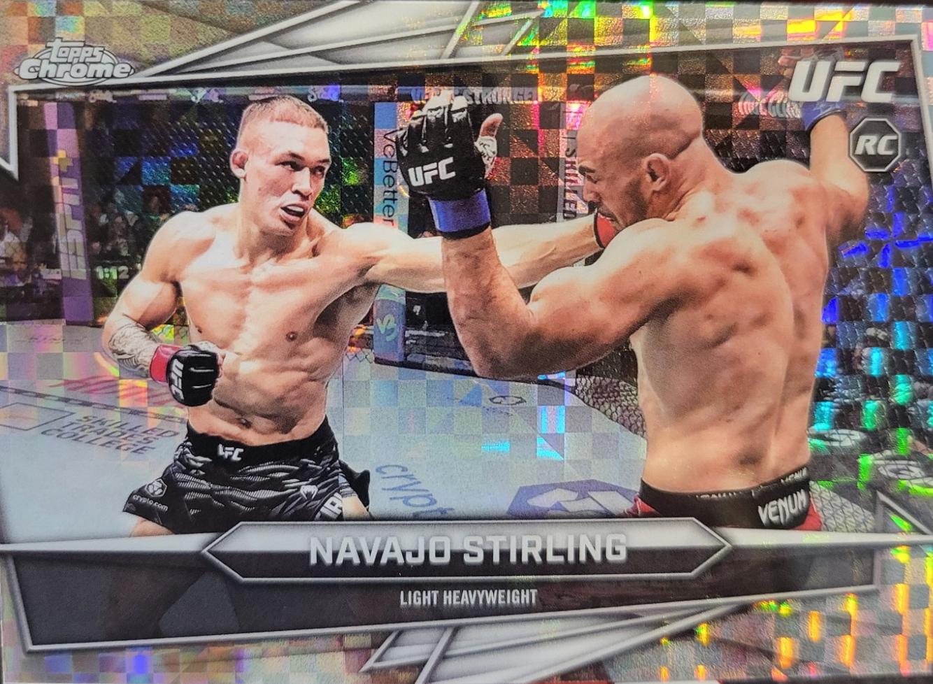 Navajo Stirling 2026 Topps Chrome UFC Base #154 X-fractor