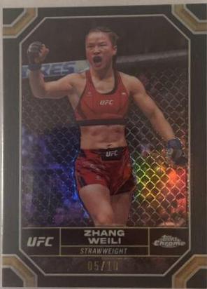 Zhang Weili 2024 Topps Chrome UFC Base #200 Black Refractor