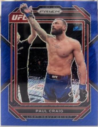 Paul Craig 2023 Panini Prizm UFC Base #164 Blue Shimmer