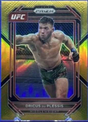 Dricus Du Plessis 2023 Panini Prizm UFC Base #195 Gold