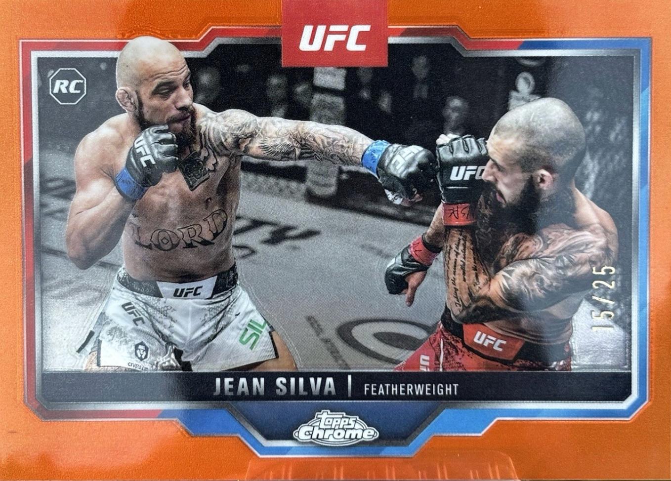Jean Silva 2025 Topps Chrome UFC Base #56 Orange Refractor