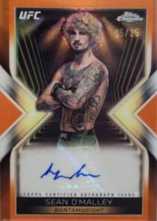 Sean O'Malley 2024 Topps Chrome UFC Main Event Autographs #MEA-SOM Orange Refractor
