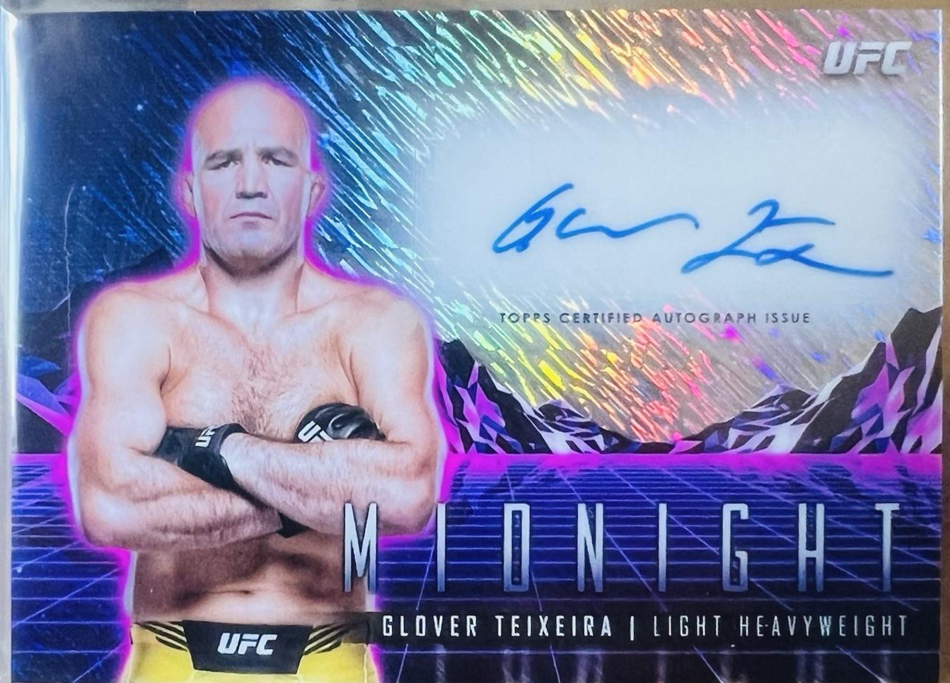 Glover Teixeira 2024 Topps Midnight UFC Horizon Signatures #HS-GTA Black Light