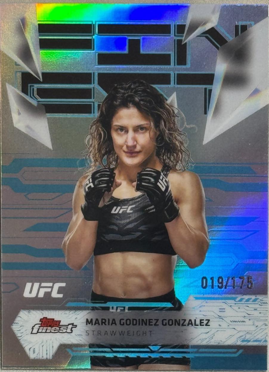 Maria Godinez Gonzalez 2025 Topps Finest UFC Base Uncommon #124 Blue Refractor