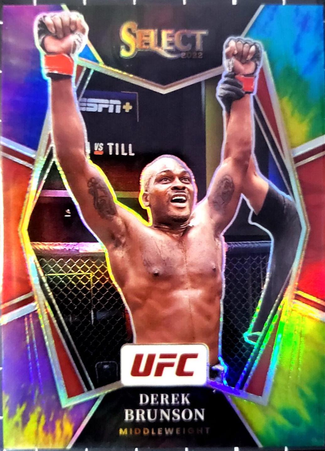 Derek Brunson 2022 Panini Select UFC Premier Level #114 Tie Dye