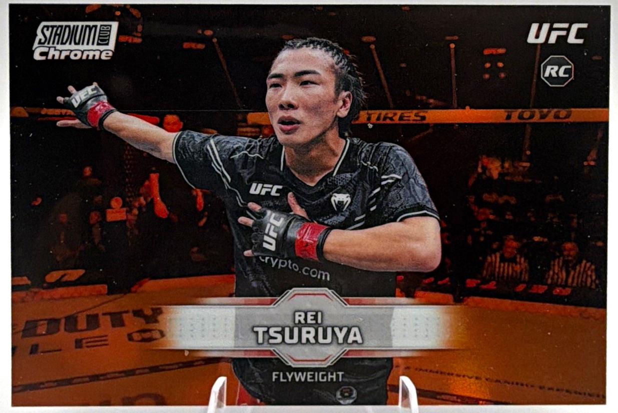 Rei Tsuruya 2026 Topps Stadium Club UFC Chrome Base #CB-158 Orange Refractor
