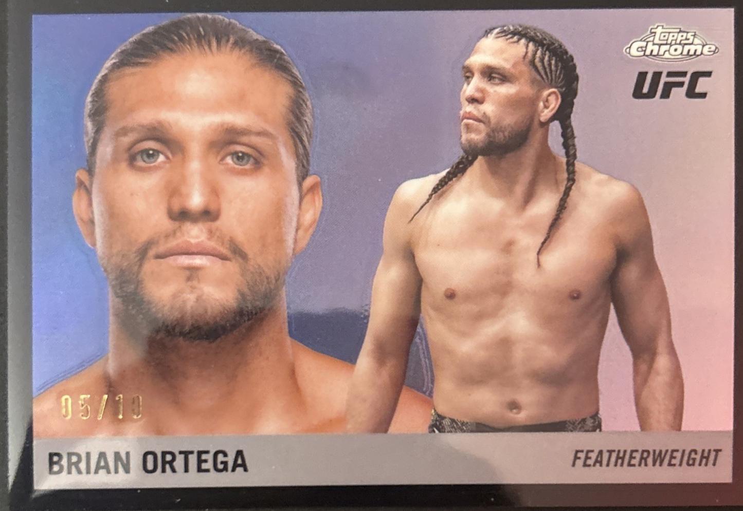 Brian Ortega 2025 Topps Chrome UFC 1955 Topps #55T-15 Black Refractor
