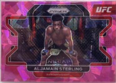 Aljamain Sterling 2022 Panini Prizm UFC Base #55 Pink Ice