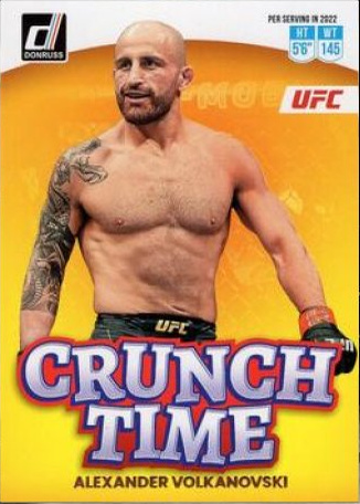 Alexander Volkanovski 2023 Panini Donruss UFC Crunch Time #5 Press Proof Black
