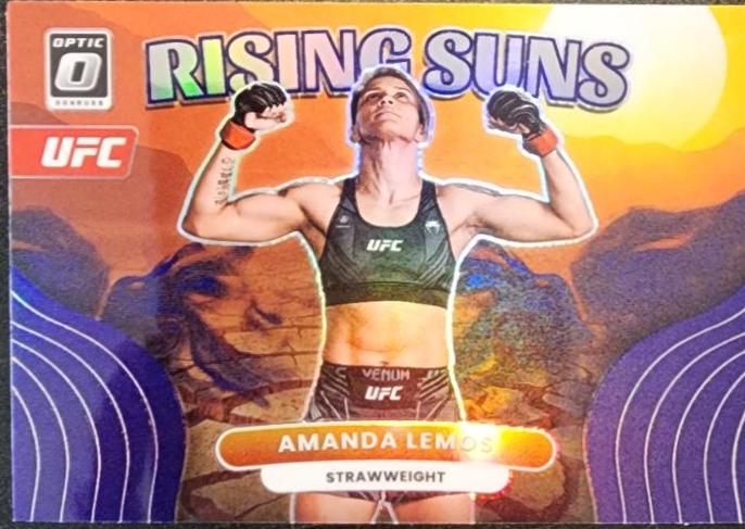 Amanda Lemos 2023 Panini Donruss Optic UFC Rising Suns #15 Purple