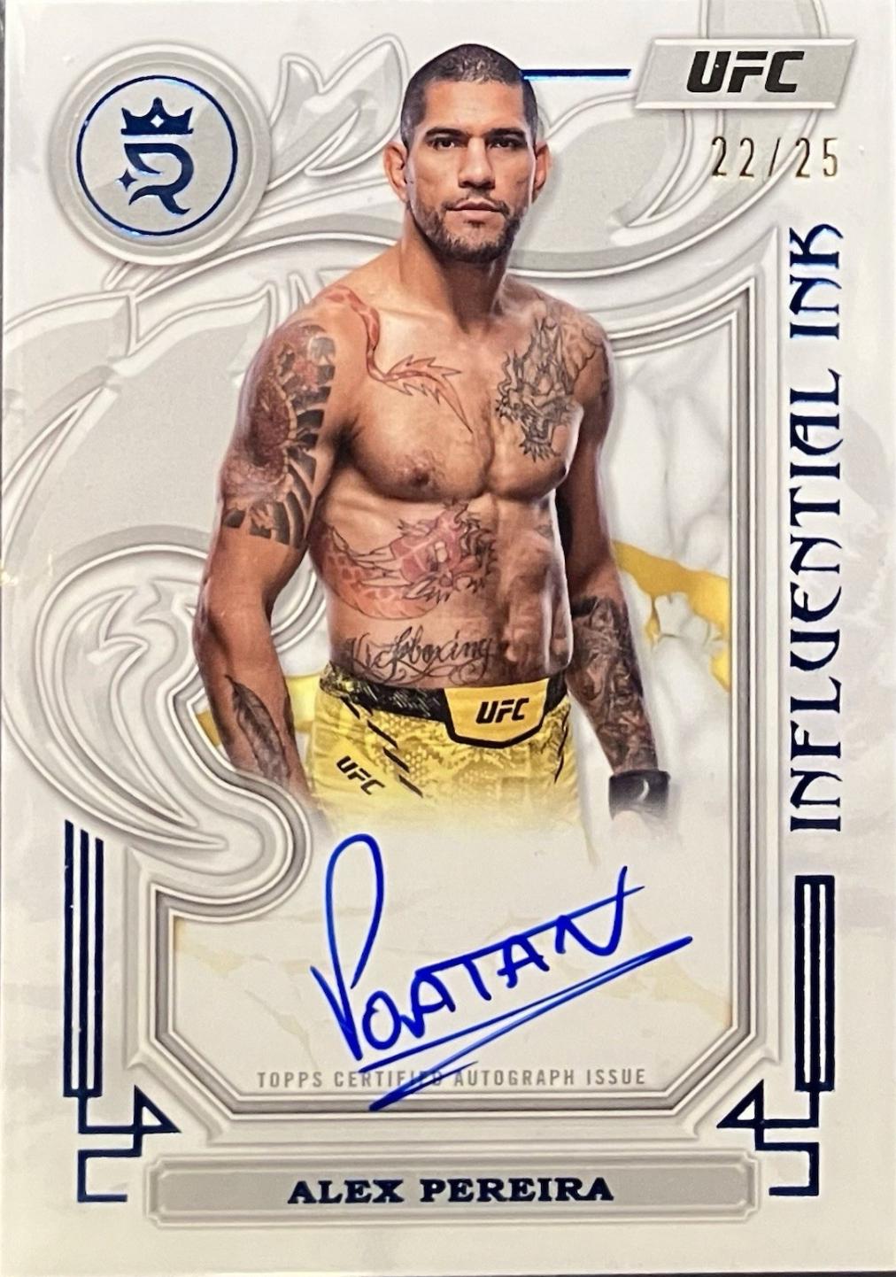 Alex Pereira 2024 Topps Royalty UFC Influential Ink #IIA-APA Blue