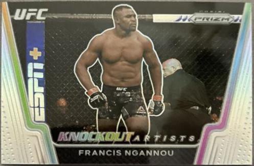 Francis Ngannou 2021 Panini Prizm UFC Knockout Artists #25 Silver
