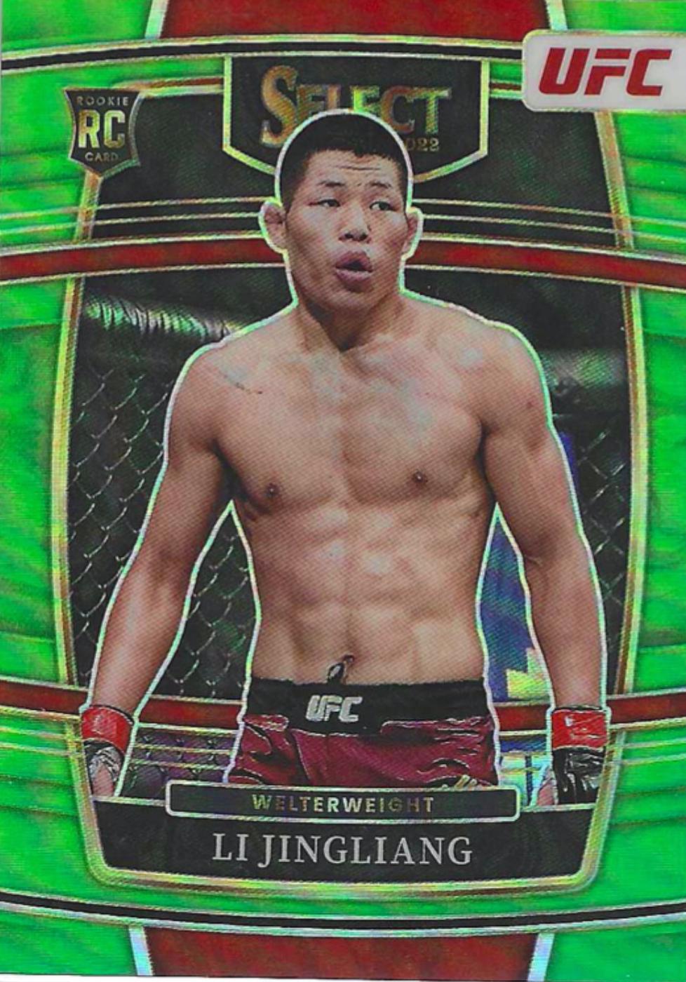 Li Jingliang 2022 Panini Select UFC Concourse #74 Neon Green