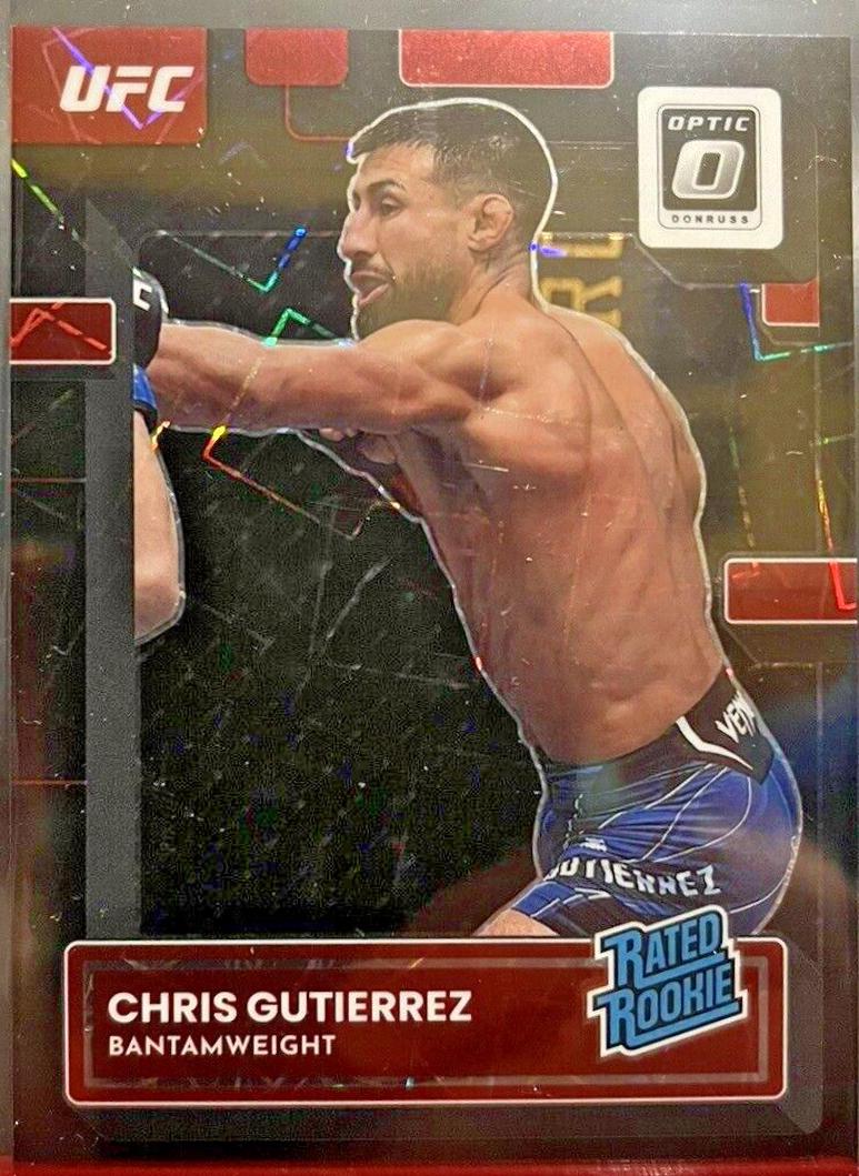 Chris Gutierrez 2023 Panini Donruss Optic UFC Base #132 Black Velocity