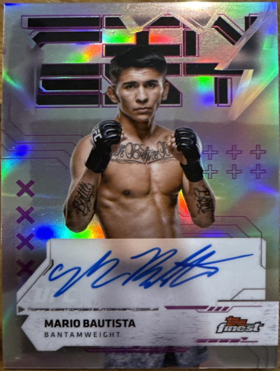 Mario Bautista 2025 Topps Finest UFC Finest Autographs #FA-MB Refractor