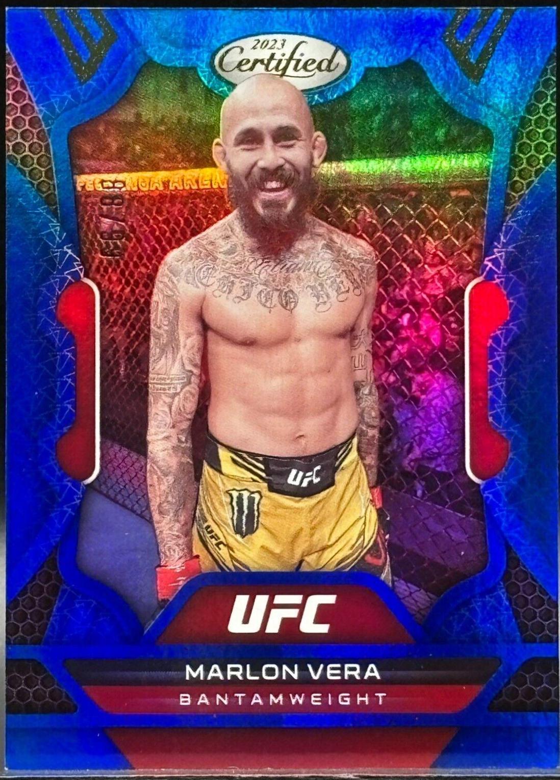 Marlon Vera 2023 Panini Chronicles UFC Base Contenders Optic Season Ticket #357 Blue