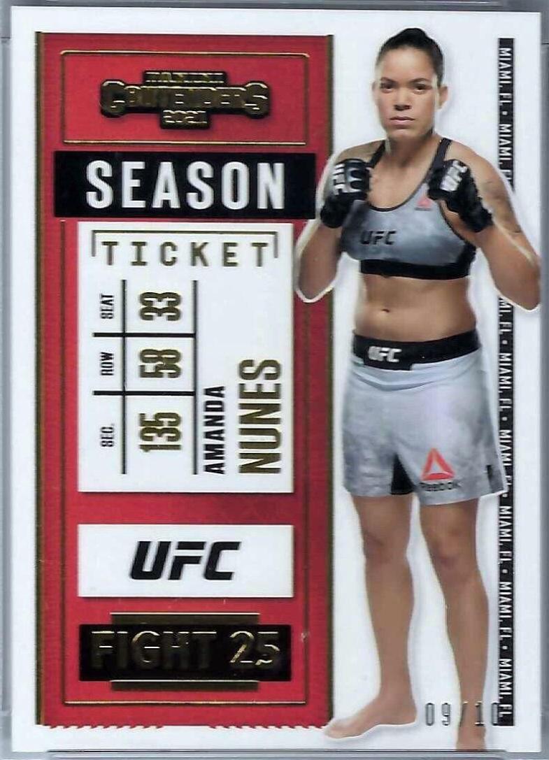 Amanda Nunes 2021 Panini Chronicles UFC Base Noir #326 Platinum