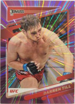 Darren Till 2022 Panini Donruss UFC Base #136 Purple Laser