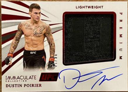 Dustin Poirier 2021 Panini Immaculate UFC Premium Memorabilia Autographs #7 Red