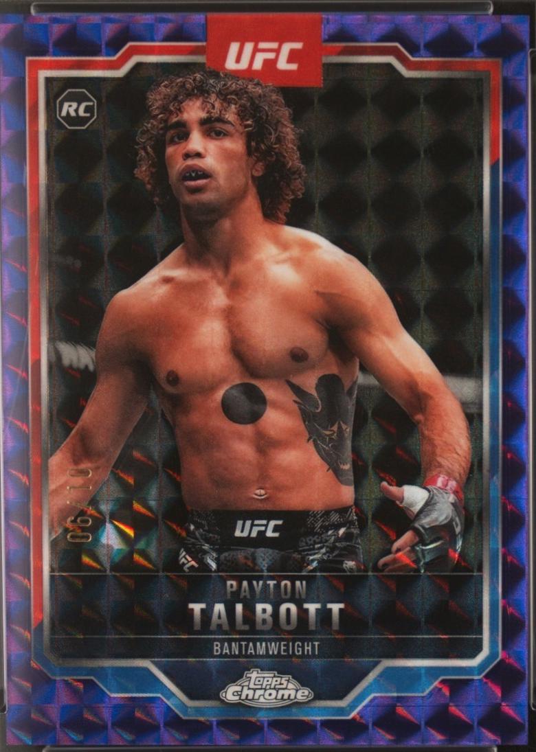 Payton Talbott 2025 Topps Chrome UFC Base #141 Purple Geometric Refractor