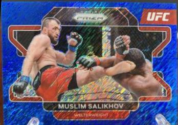 Muslim Salikhov 2022 Panini Prizm UFC Base #38 Blue Shimmer