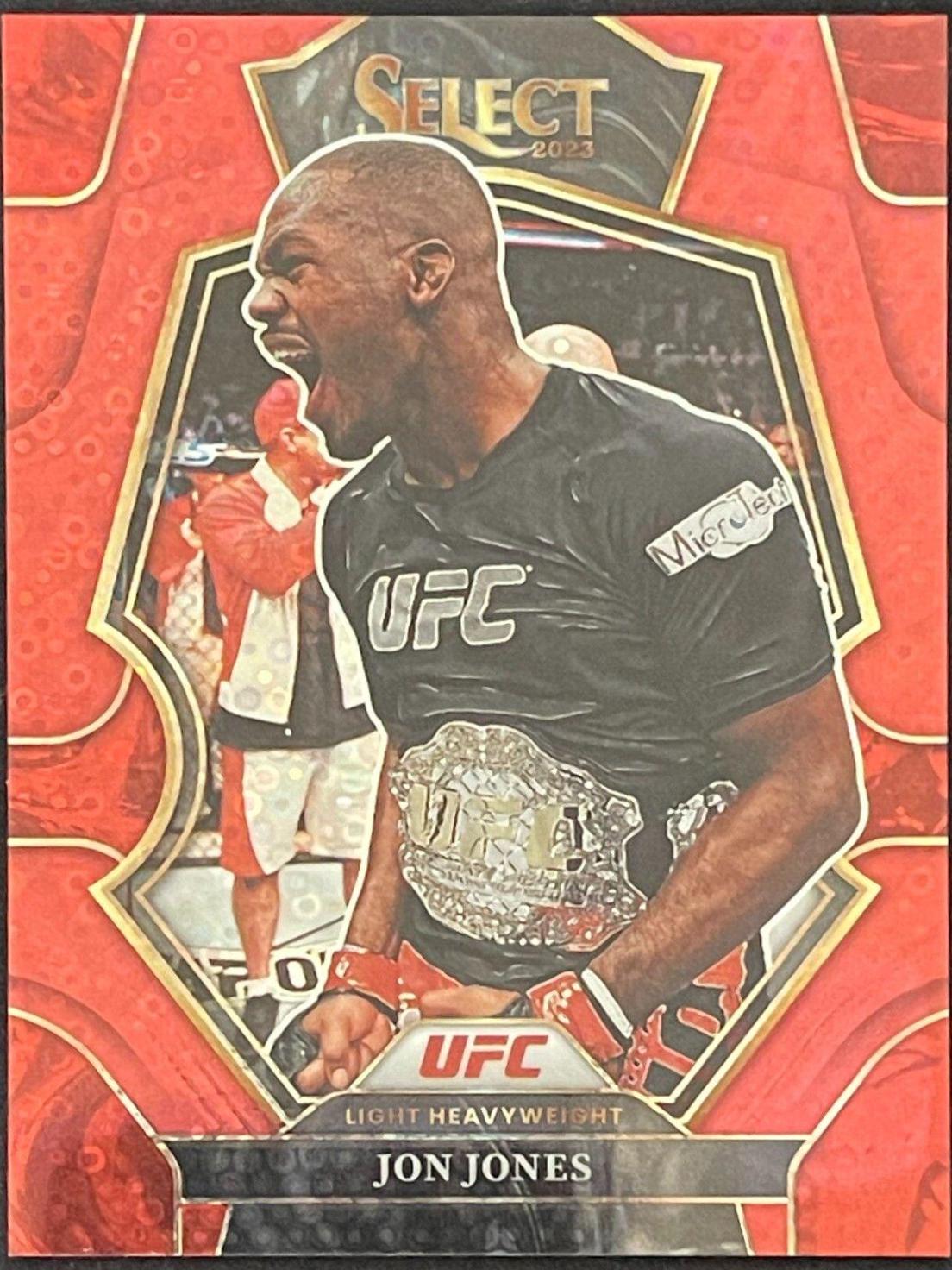 Jon Jones 2023 Panini Select UFC Premier Level #154 Red Disco