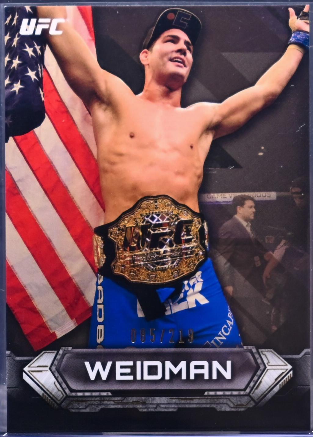 Chris Weidman 2014 Topps UFC Knockout Base #77 Gold