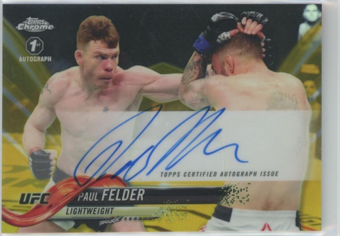 Paul Felder 2018 Topps Chrome UFC Fighter Autographs #FA-PF Gold