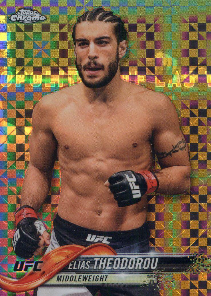 Elias Theodorou 2018 Topps Chrome UFC Base #67 Refractor